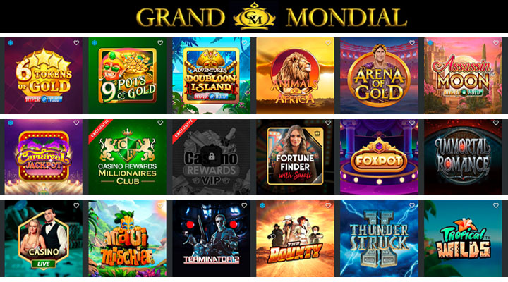 Jeux en argent réel au Grand Mondial Casino