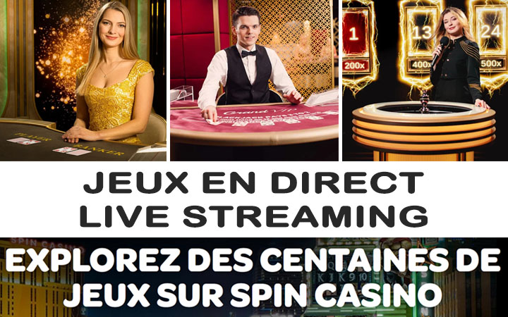 Jeux en Live au Spin Casino