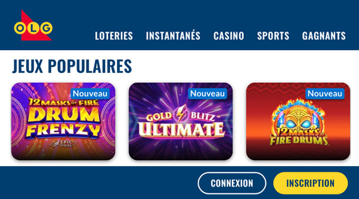 Site OLG.ca et Jeu Provincial de Référence en Ontario