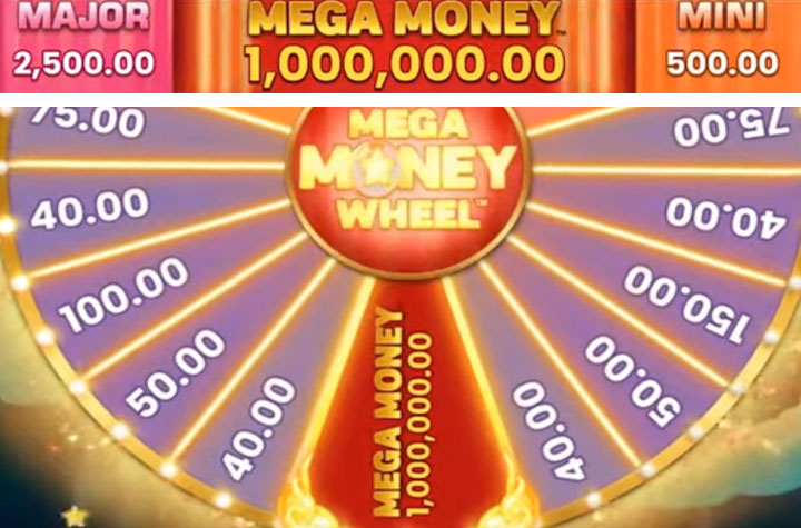 Mega Money Wheel and 1 Million Dollar Jackpot to Win